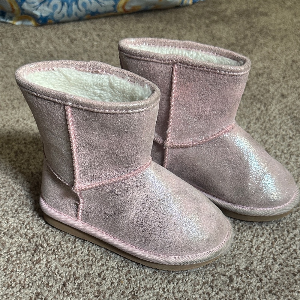 Pink Metallic Boots